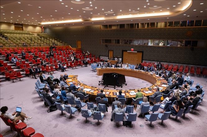 Toàn cảnh phiên họp của Hội đồng Bảo an LHQ về tình hình Syria tại trụ sở LHQ ở New York (Mỹ) ngày 17/9/2026. Ảnh: THX/TTXVN phát