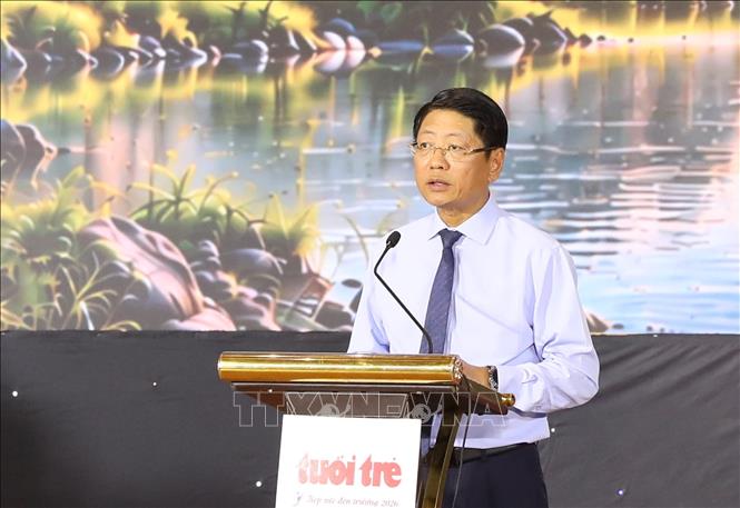 Ông Trần Song Tùng, Phó Chủ tịch Thường trực UBND tỉnh Ninh Bình phát biểu tại chương trình. Ảnh: Đức Phương - TTXVN