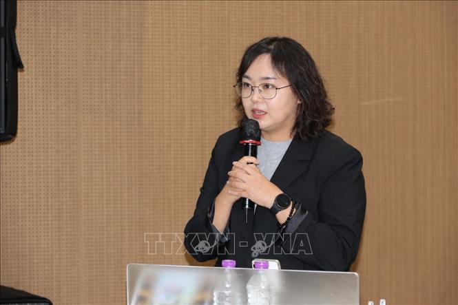 Bà Kim Yuri, Giám đốc Trung tâm Không gian Văn hóa Seoro, bày tỏ kỳ vọng buổi hòa nhạc sẽ giúp khán giả hiểu hơn về văn hóa Việt Nam. Ảnh: Trường Giang – P/v TTXVN tại Hàn Quốc