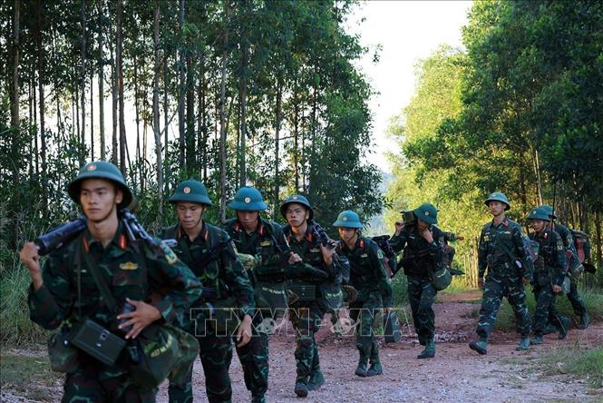Cán bộ, chiến sĩ Sư đoàn 346 - Đoàn Lam Sơn thực hiện chuyến hành quân dã ngoại theo kế hoạch thường niên của đơn vị. Ảnh: Tuấn Anh - TTXVN