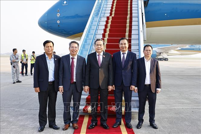 Lễ tiễn Chủ tịch Quốc hội Trần Thanh Mẫn tại Sân bay quốc tế Nội Bài, Hà Nội. Ảnh: Doãn Tấn - TTXVN