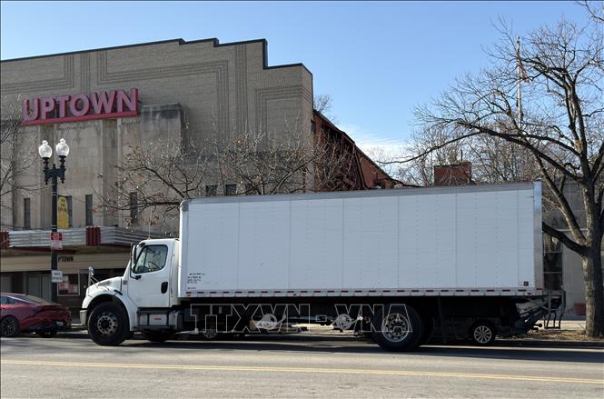 Xe tải vận chuyển hàng hóa trên một tuyến phố ở Washington, D.C. (Mỹ). Ảnh: Ngọc Quang – PV TTXVN tại Mỹ