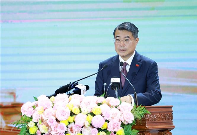Thủ tướng Lê Minh Hưng phát biểu. Ảnh: Dương Giang – TTXVN 
