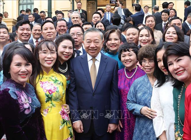 Tổng Bí thư, Chủ tịch nước Tô Lâm và các đại biểu tham dự. Ảnh: Thống Nhất – TTXVN