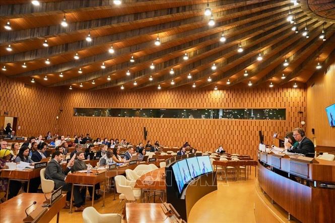 Quang cảnh Kỳ họp lần thứ 225 Hội đồng Chấp hành UNESCO. Ảnh: TTXVN phát