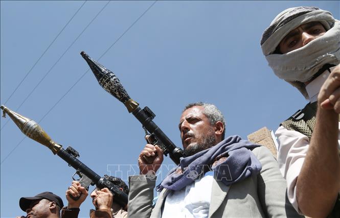 Lực lượng Houthi tại Sanaa, Yemen ngày 7/10/2026. Ảnh: THX/TTXVN phát