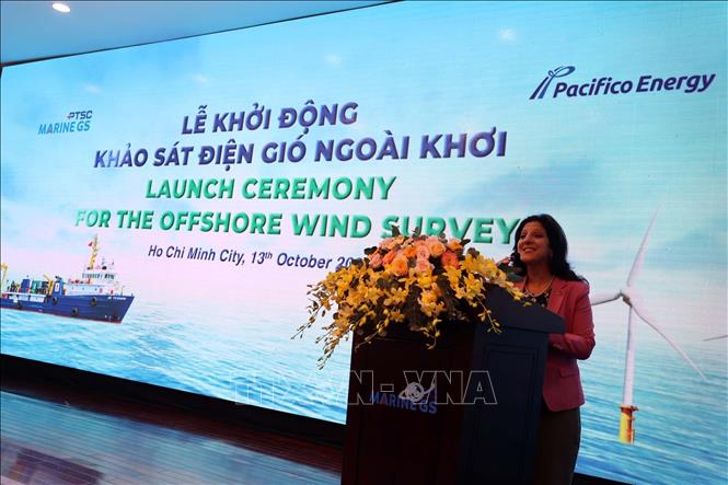 Bà Arati Shroff, Quyền Tổng Lãnh sự Hoa Kỳ tại TP. Hồ Chí Minh, phát biểu tại buổi lễ. Ảnh: Đoàn Mạnh Dương - TTXVN