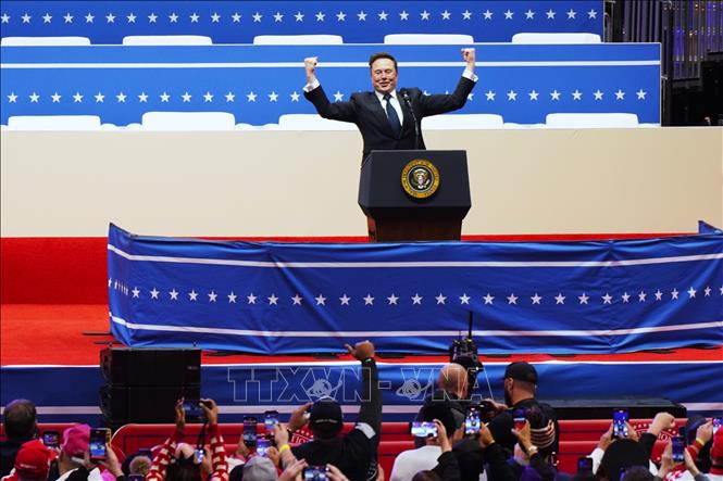 (Tư liệu) Tỷ phú Elon Musk phát biểu tại Washington, D.C., Mỹ. Ảnh: THX/TTXVN phát