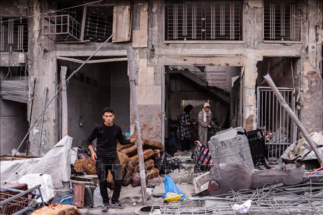Người dân tại Gaza ngày 11/10/2026. Ảnh: THX/TTXVN phát