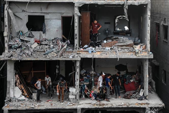 Người dân tại Gaza ngày 11/10/2026. Ảnh: THX/TTXVN phát