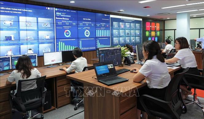 Trung tâm Thông tin và Giám sát, điều hành thông minh Đà Nẵng. Ảnh: TTXVN phát

