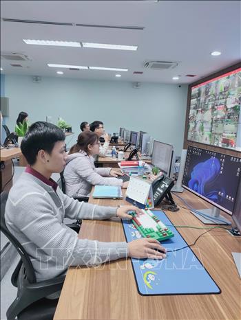Trung tâm Thông tin và Giám sát, điều hành thông minh Đà Nẵng. Ảnh: TTXVN phát

