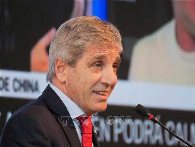 Bộ trưởng Kinh tế Argentina Luis Caputo. Ảnh: Thanh Tùng - PV TTXVN tại Argentina

