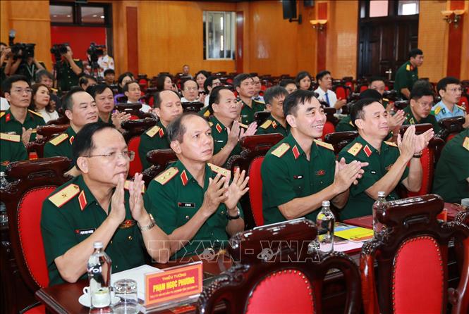 Đại biểu các cơ quan thuộc Bộ Quốc phòng, Tổng cục Chính trị dự hội nghị. Ảnh: Trọng Đức - TTXVN