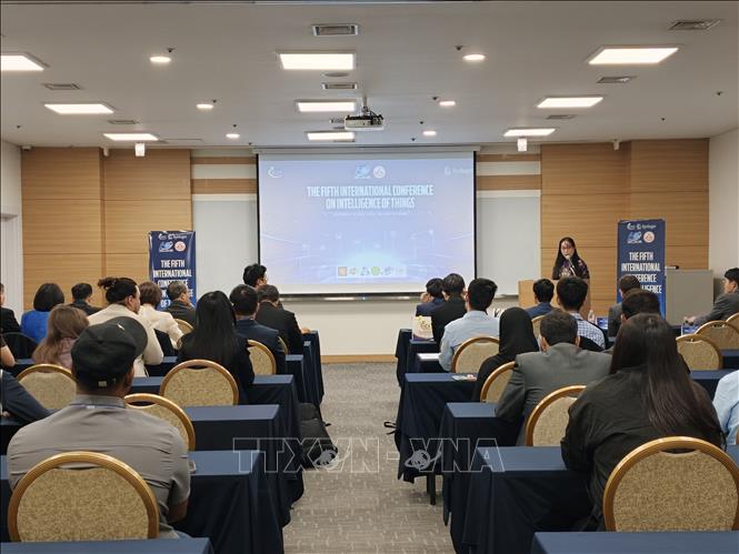 Toàn cảnh Hội thảo quốc tế lần thứ 5 về Trí tuệ vạn vật.  Ảnh: Đào Lâm - PV TTXVN tại Hàn Quốc