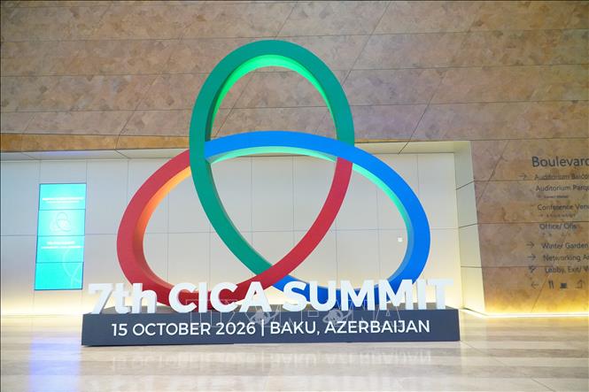 Hội nghị thượng đỉnh lần thứ 7 của CICA tổ chức tại thủ đô Baku, Cộng hoà Azerbaijan. Ảnh: Tâm Hằng - PV TTXVN tại SNG
