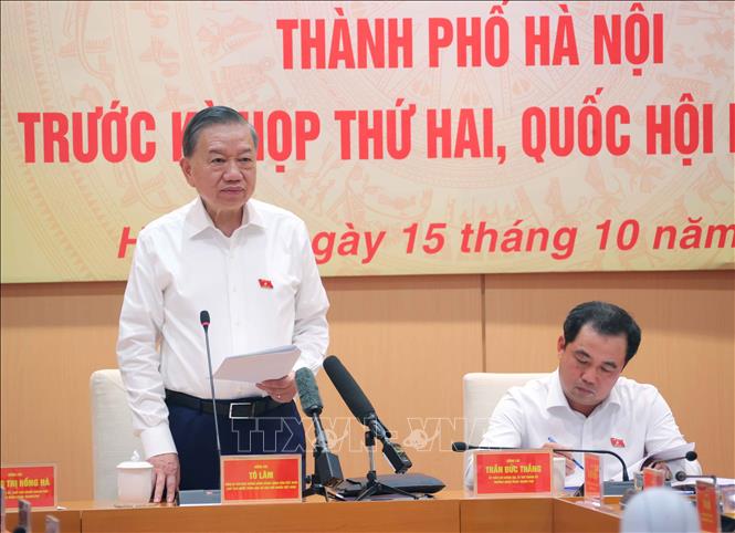 Tổng Bí thư, Chủ tịch nước Tô Lâm phát biểu. Ảnh: Văn Điệp - TTXVN