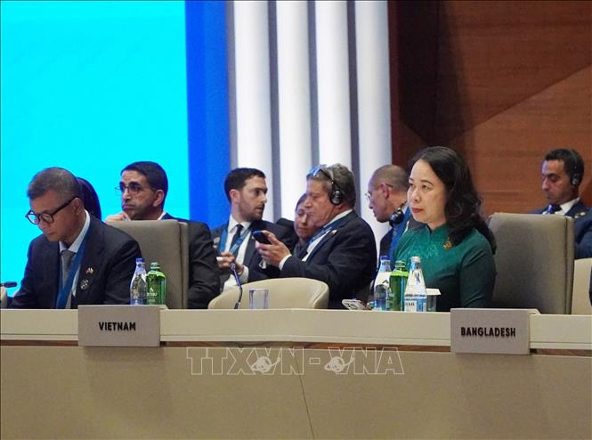 Vice President Vo Thi Anh Xuan delivers a speech at the event. VNA Photo: Tâm Hằng