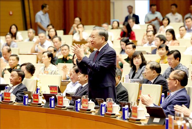 Tổng Bí thư, Chủ tịch nước Tô Lâm dự và chỉ đạo hội nghị. Ảnh: Phương Hoa - TTXVN
