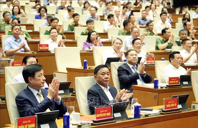 Các đại biểu dự hội nghị tại điểm cầu Trung tâm - Phòng họp Diên Hồng, Nhà Quốc hội (Hà Nội). Ảnh: Thống Nhất – TTXVN