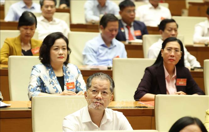 Các đại biểu dự hội nghị tại điểm cầu Trung tâm - Phòng họp Diên Hồng, Nhà Quốc hội (Hà Nội). Ảnh: Thống Nhất – TTXVN