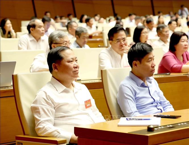 Các đại biểu dự hội nghị tại điểm cầu Trung tâm - Phòng họp Diên Hồng, Nhà Quốc hội (Hà Nội). Ảnh: Phương Hoa – TTXVN