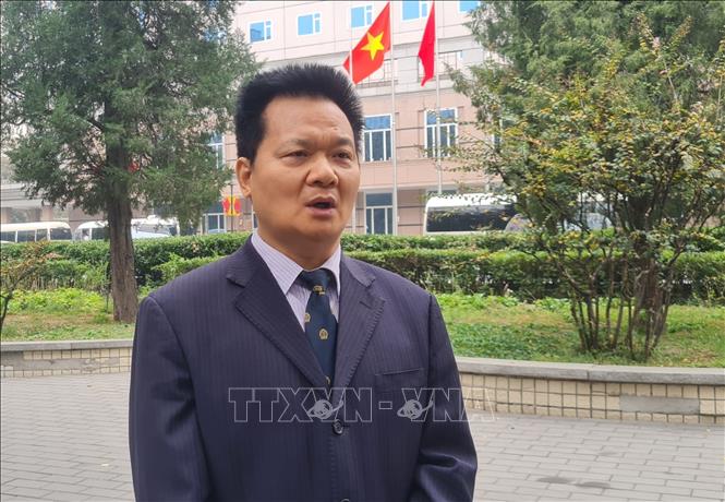 Ông Vương Hàn Linh kỳ vọng chuyến thăm Trung Quốc của Chủ tịch Quốc hội Trần Thanh Mẫn sẽ tiếp tục thúc đẩy hợp tác giữa Quốc hội Việt Nam và Nhân đại toàn quốc Trung Quốc. Ảnh: Quang Hưng - PV TTXVN tại Trung Quốc
