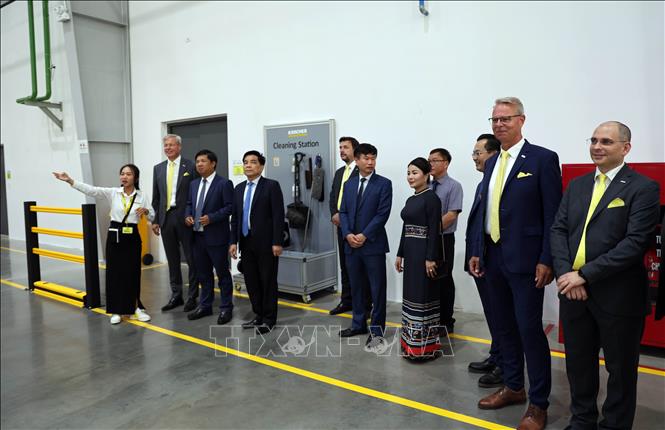 Tập đoàn Karcher, Đức đưa vào vận hành Nhà máy sản xuất thiết bị làm sạch tại Khu công nghiệp, hậu cần cảng Tam Hiệp, xã Núi Thành, thành phố Đà Nẵng. Ảnh: Trần Tĩnh – TTXVN
