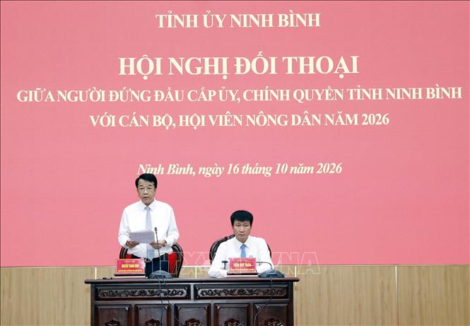 Chủ tịch UBND tỉnh Ninh Bình Nguyễn Thanh Bình phát biểu tại hội nghị. Ảnh: Thái Thuần – TTXVN