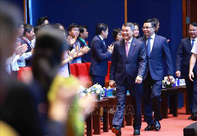 Thủ tướng Lê Minh Hưng dự Lễ công bố sản phẩm đạt Thương hiệu quốc gia Việt Nam lần thứ 10 - năm 2026. Ảnh: Dương Giang – TTXVN
