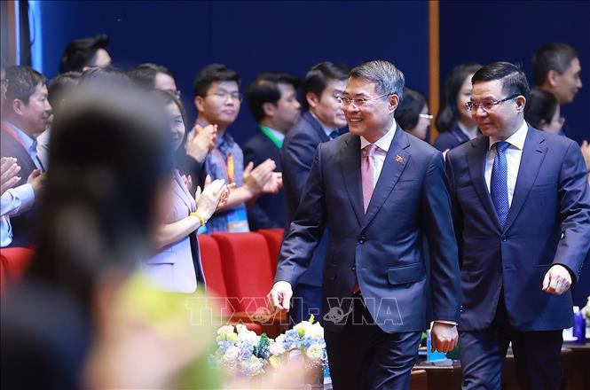 Thủ tướng Lê Minh Hưng dự Lễ công bố sản phẩm đạt Thương hiệu quốc gia Việt Nam lần thứ 10 - năm 2026. Ảnh: Dương Giang – TTXVN
