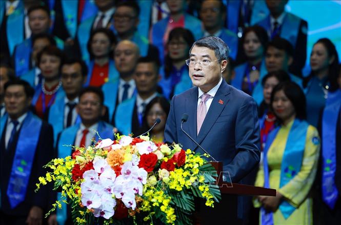 Thủ tướng Lê Minh Hưng phát biểu tại Lễ công bố sản phẩm đạt Thương hiệu quốc gia Việt Nam lần thứ 10 - năm 2026. Ảnh: Dương Giang – TTXVN
