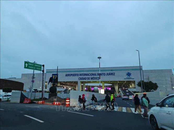 Sân bay quốc tế Benito Juárez ở thủ đô Mexico City, Mexico. Ảnh: Phương Lan- PVTTXVN tại Mexico 