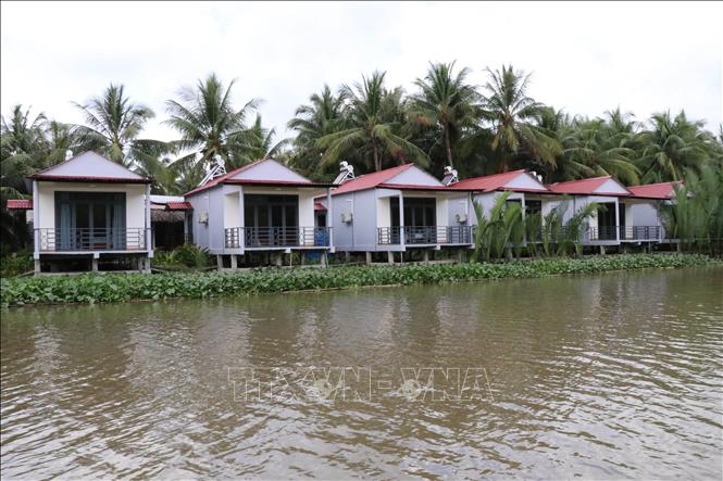 Homestay Quốc Đạt phục vụ khách lưu trú tại Làng du lịch cộng đồng Nhị Hòa, xã Nhị Long. Ảnh: Thanh Hòa- TTXVN