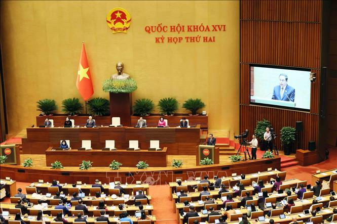 Phiên khai mạc Kỳ họp thứ hai, Quốc hội khóa XVI. Ảnh: An Đăng - TTXVN