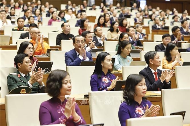 Đại biểu dự khai mạc Kỳ họp thứ hai, Quốc hội khóa XVI. Ảnh: Doãn Tấn – TTXVN