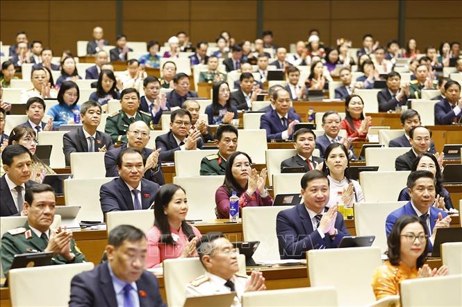Đại biểu dự khai mạc Kỳ họp thứ hai, Quốc hội khóa XVI. Ảnh: Doãn Tấn – TTXVN