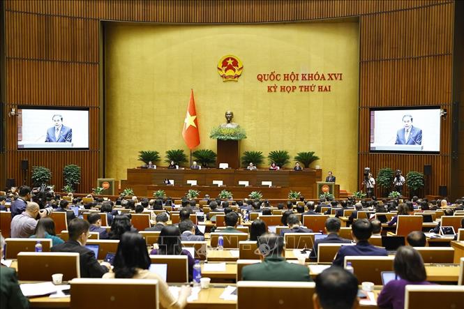 Chủ tịch Quốc hội Trần Thanh Mẫn phát biểu khai mạc Kỳ họp thứ hai, Quốc hội khóa XVI. Ảnh: Doãn Tấn - TTXVN