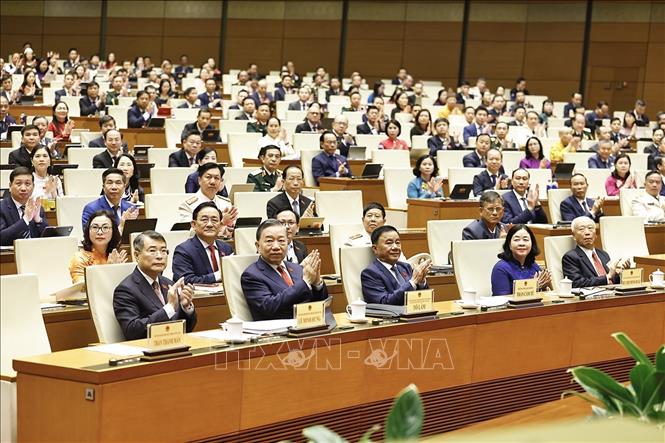 Tổng Bí thư, Chủ tịch nước Tô Lâm và các đại biểu dự khai mạc Kỳ họp thứ hai, Quốc hội khóa XVI. Ảnh: Doãn Tấn – TTXVN