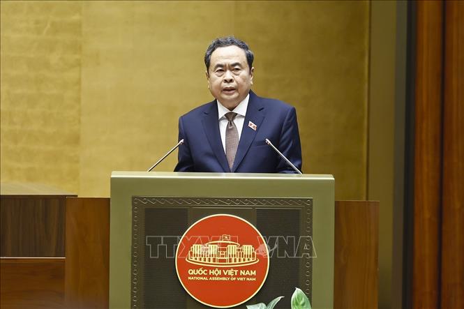 Chủ tịch Quốc hội Trần Thanh Mẫn phát biểu khai mạc Kỳ họp thứ hai, Quốc hội khóa XVI. Ảnh: Doãn Tấn – TTXVN