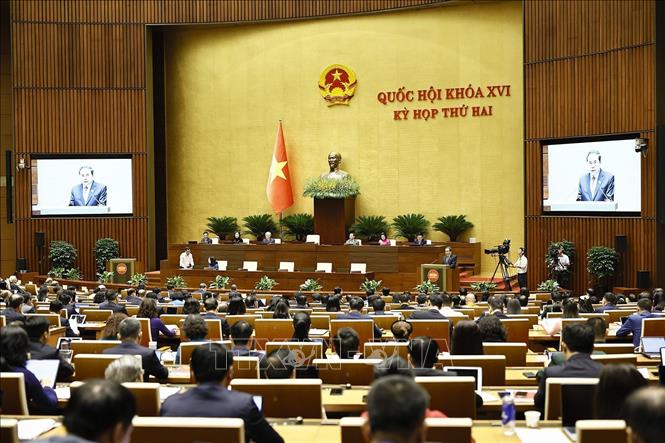 Chủ tịch Quốc hội Trần Thanh Mẫn phát biểu khai mạc Kỳ họp thứ hai, Quốc hội khóa XVI. Ảnh: Doãn Tấn – TTXVN
