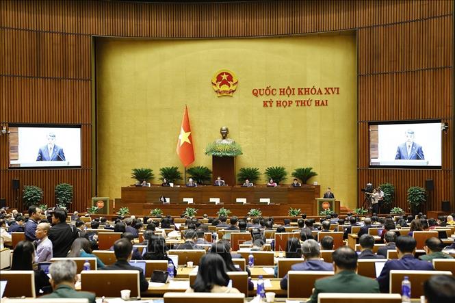 Quốc hội nghe Thủ tướng Chính phủ Lê Minh Hưng trình bày Báo cáo về tình hình thực hiện Kế hoạch phát triển kinh tế - xã hội năm 2026 và dự kiến kế hoạch phát triển kinh tế - xã hội năm 2027. Ảnh: Doãn Tấn - TTXVN