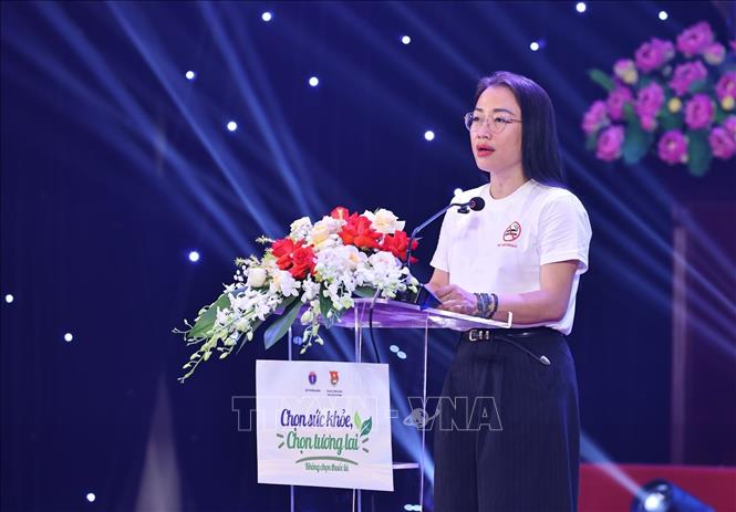 TS.BS Trần Khánh Thu, Giám đốc Quỹ Phòng bệnh (Bộ Y tế) phát biểu. Ảnh: Minh Đức - TTXVN