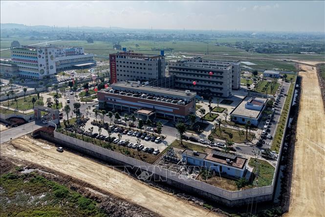 Bệnh viện Phụ sản Trung ương cơ sở 2 tại xã Kiều Phú (Hà Nội), được xây dựng trên diện tích khoảng 6 ha với quy mô 300 giường bệnh nội trú. Ảnh: Phạm Tuấn Anh - TTXVN