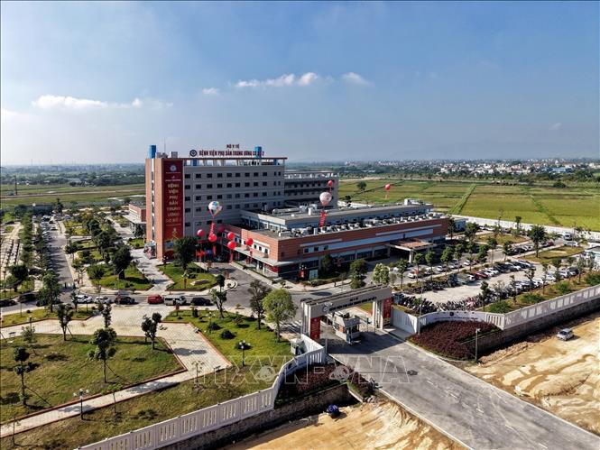 Bệnh viện Phụ sản Trung ương cơ sở 2 tại xã Kiều Phú (Hà Nội), được xây dựng trên diện tích khoảng 6 ha với quy mô 300 giường bệnh nội trú. Ảnh: Phạm Tuấn Anh - TTXVN