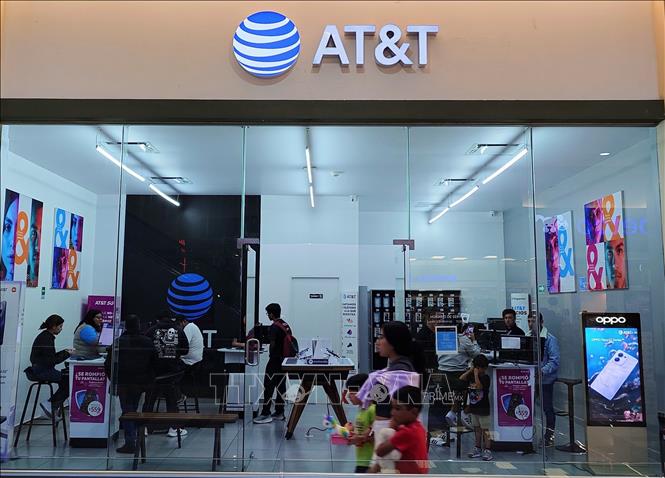 Một trung tâm dịch vụ của AT&T Mexico tại khu vực ngoại ô thủ đô Mexico City. Ảnh: Phi Hùng - PV TTXVN tại Mexico