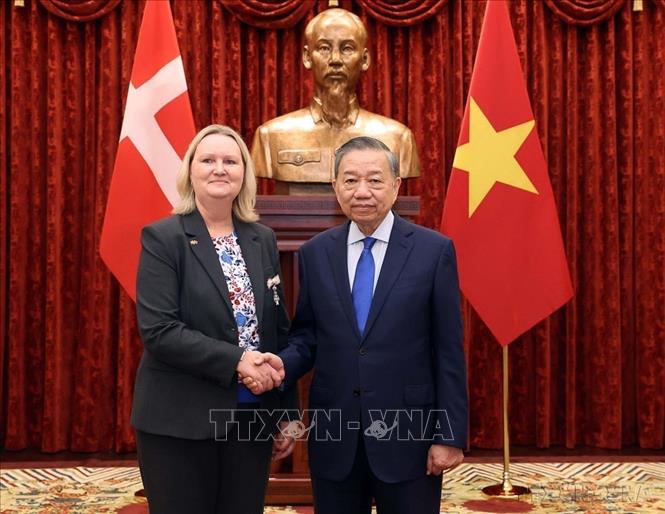 Tổng Bí thư, Chủ tịch nước Tô Lâm tiếp Đại sứ Vương quốc Đan Mạch Lina Gandløse Hansen (Hà Nội, 03/10/2026). Ảnh: Thống Nhất – TTXVN