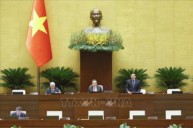 Phó Chủ tịch Quốc hội Nguyễn Khắc Định phát biểu. Ảnh: Doãn Tấn - TTXVN