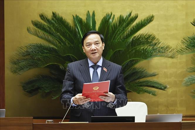 Phó Chủ tịch Quốc hội Nguyễn Khắc Định phát biểu. Ảnh: Doãn Tấn - TTXVN