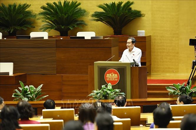 Chủ tịch Quốc hội Trần Thanh Mẫn phát biểu. Ảnh: Doãn Tấn – TTXVN